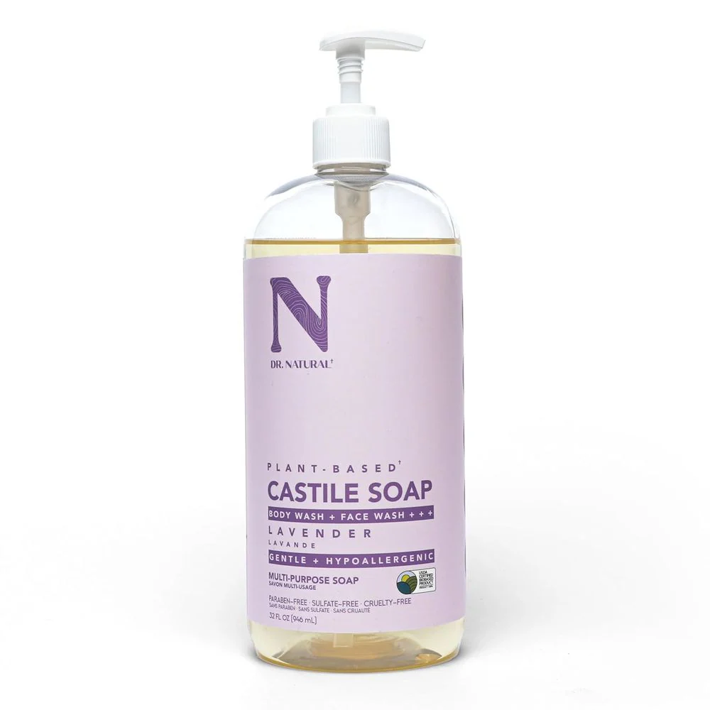 Dr. Natural Castile Soap – Peppermint / Lavender – 32 oz - Image 2