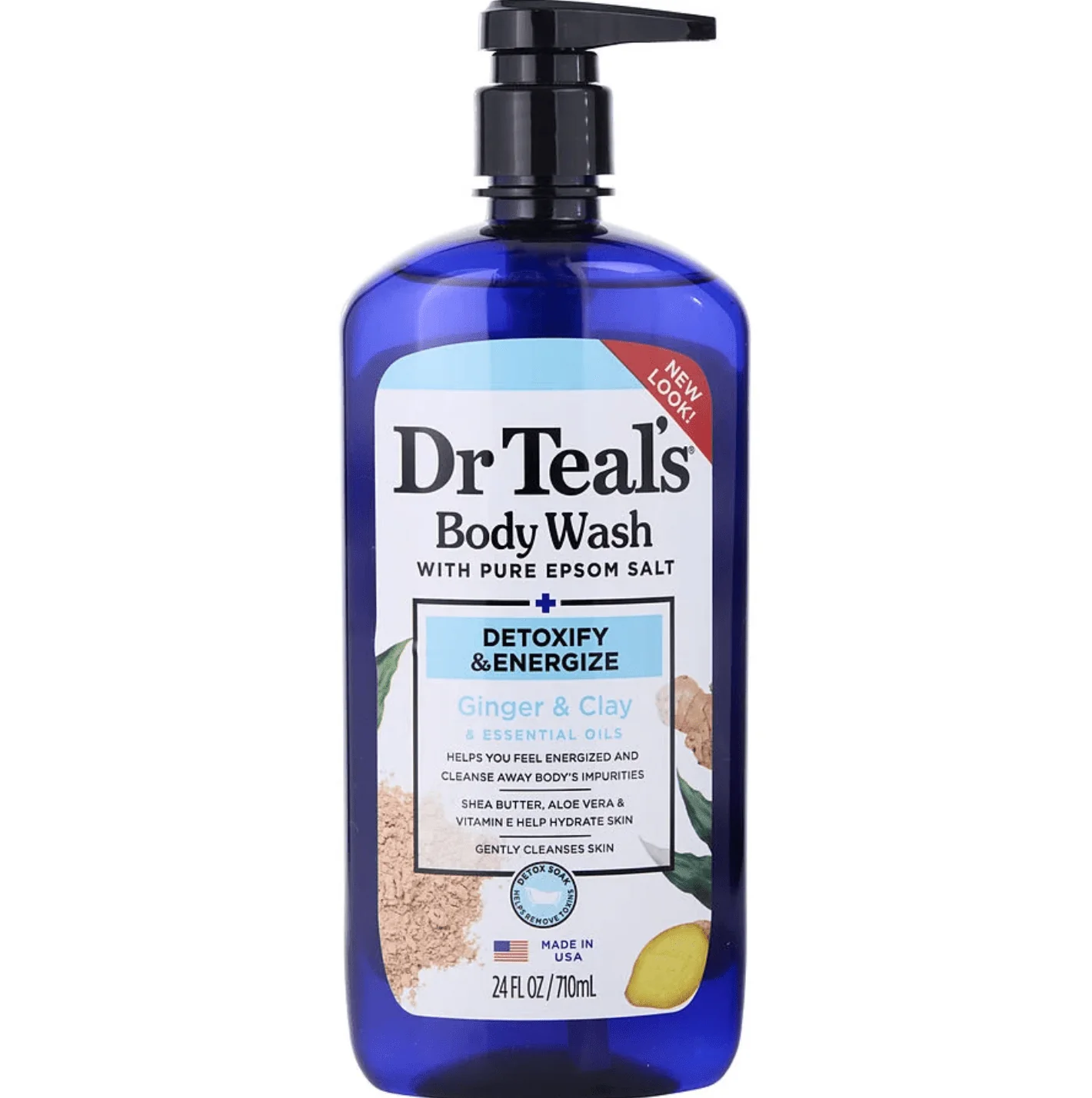 Dr. Teal's Detox & Energize with Ginger & Clay Body Wash β 24oz