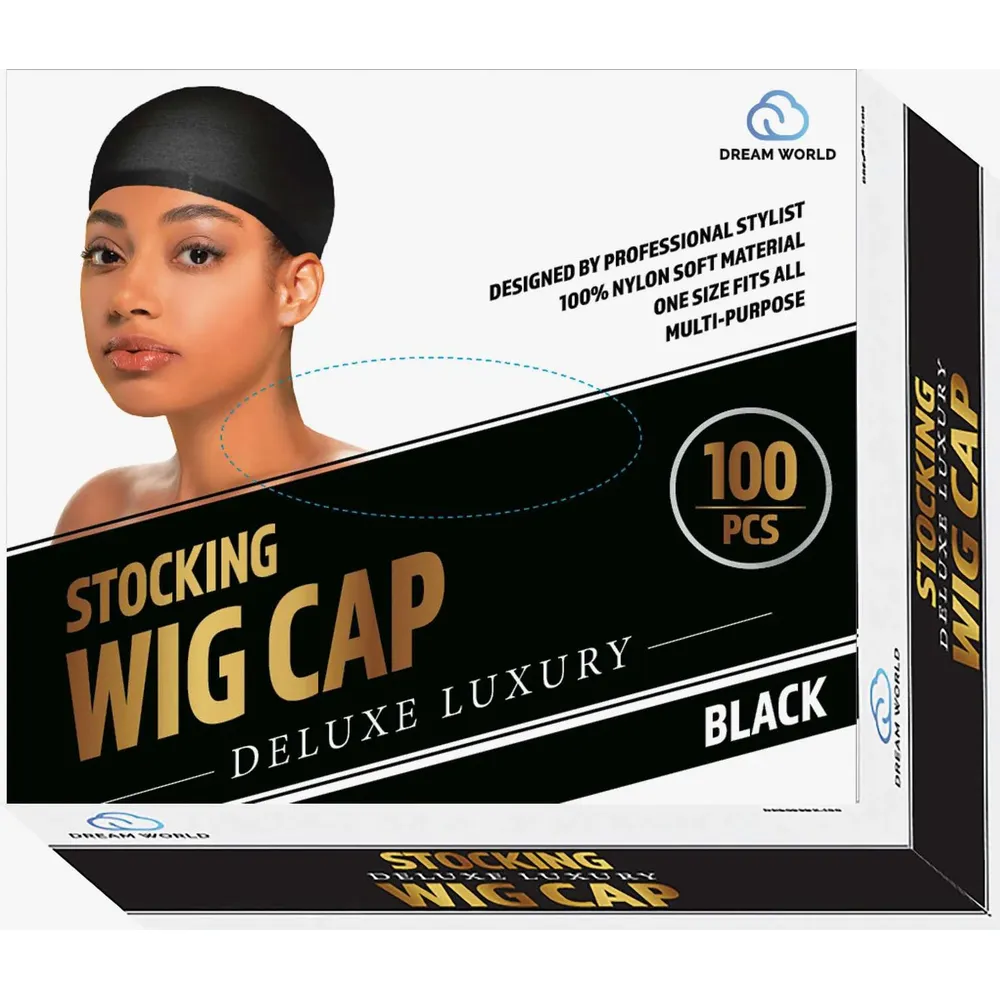 Dream World Stocking Wig Caps 100pcs - Soft and Stretchable