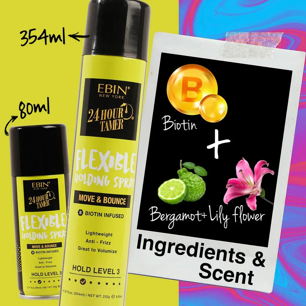 EBIN 24 Hour Tamer Holding Spray - Image 6