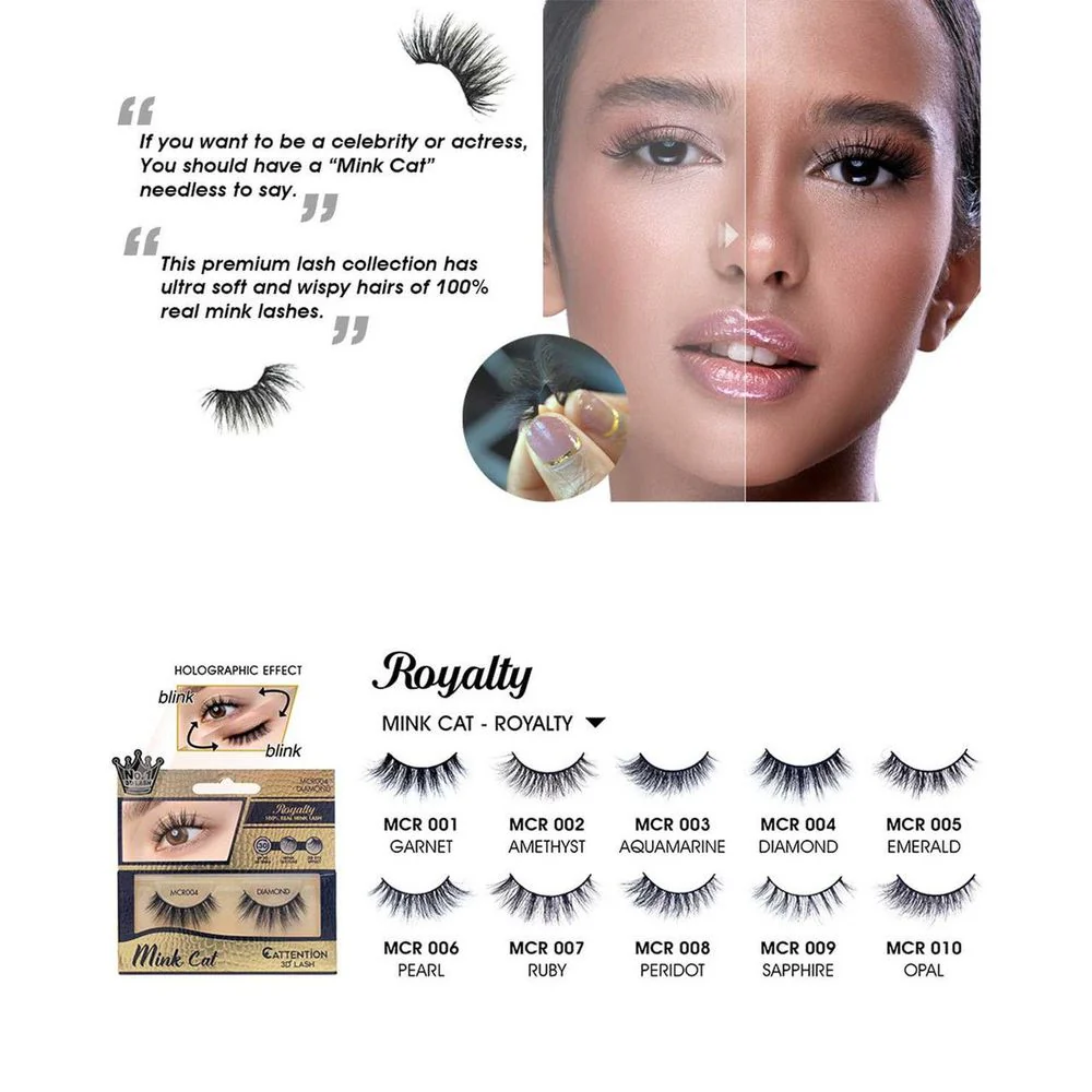 EBIN NEW YORK β Royalty Mink Cat Eyelashes 100% Real Mink Lashes
