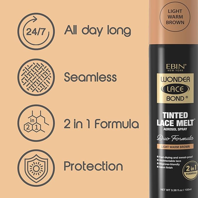 EBIN Wonder Bond Tinted Lace Melt Aerosol Spray - Image 2