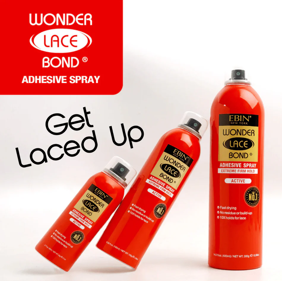 Ebin Wonder Lace Bond Adhesive Spray - Active Extreme Firm Hold