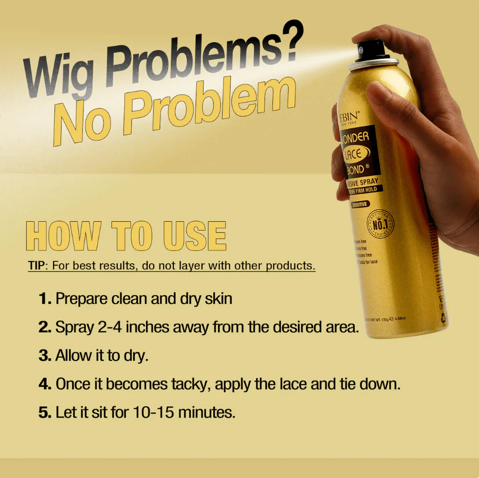Ebin Wonder Lace Bond Adhesive Spray - Sensitive Extreme Firm Hold - Image 7