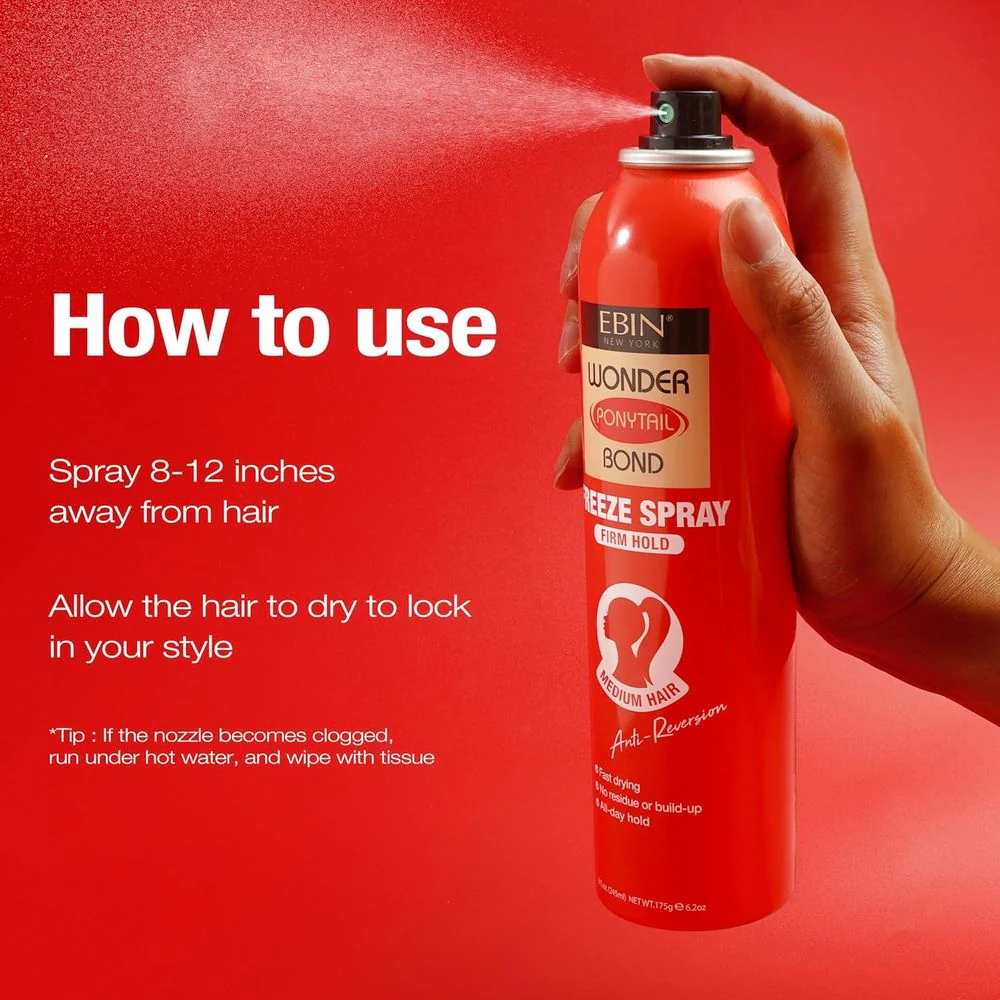 EBIN Wonder Ponytail Bond Spray – 8 oz - Image 5
