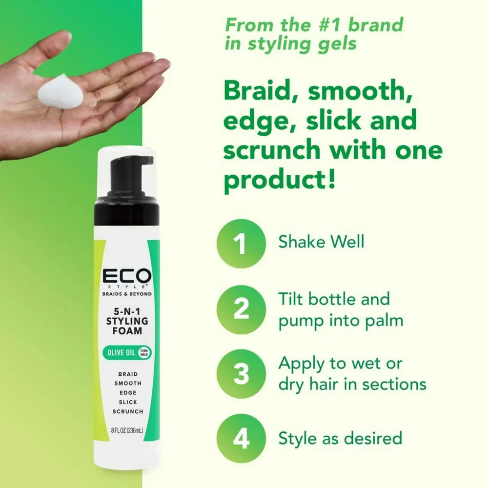 Eco Style 5-in-1 Styling Foam β 8oz - Image 2