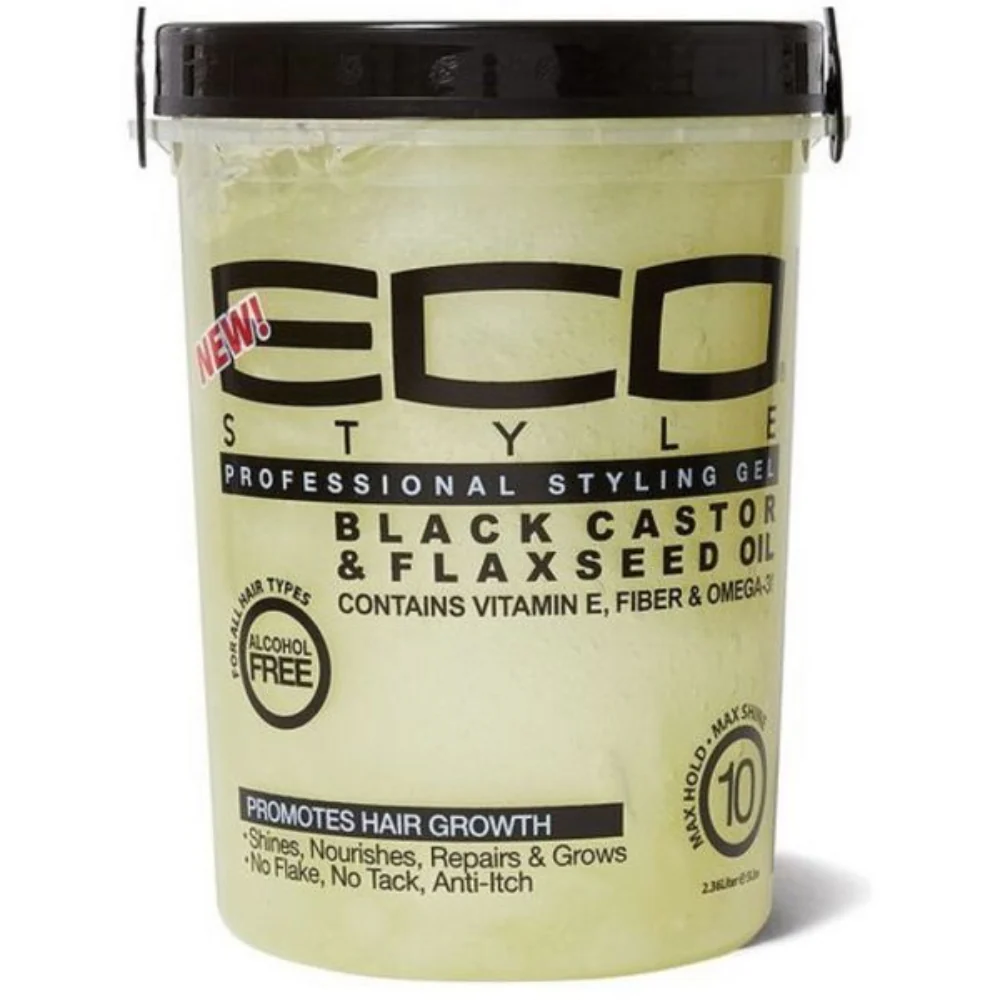 Eco Style Black Castor & Flaxseed Oil Styling Gel - Image 4