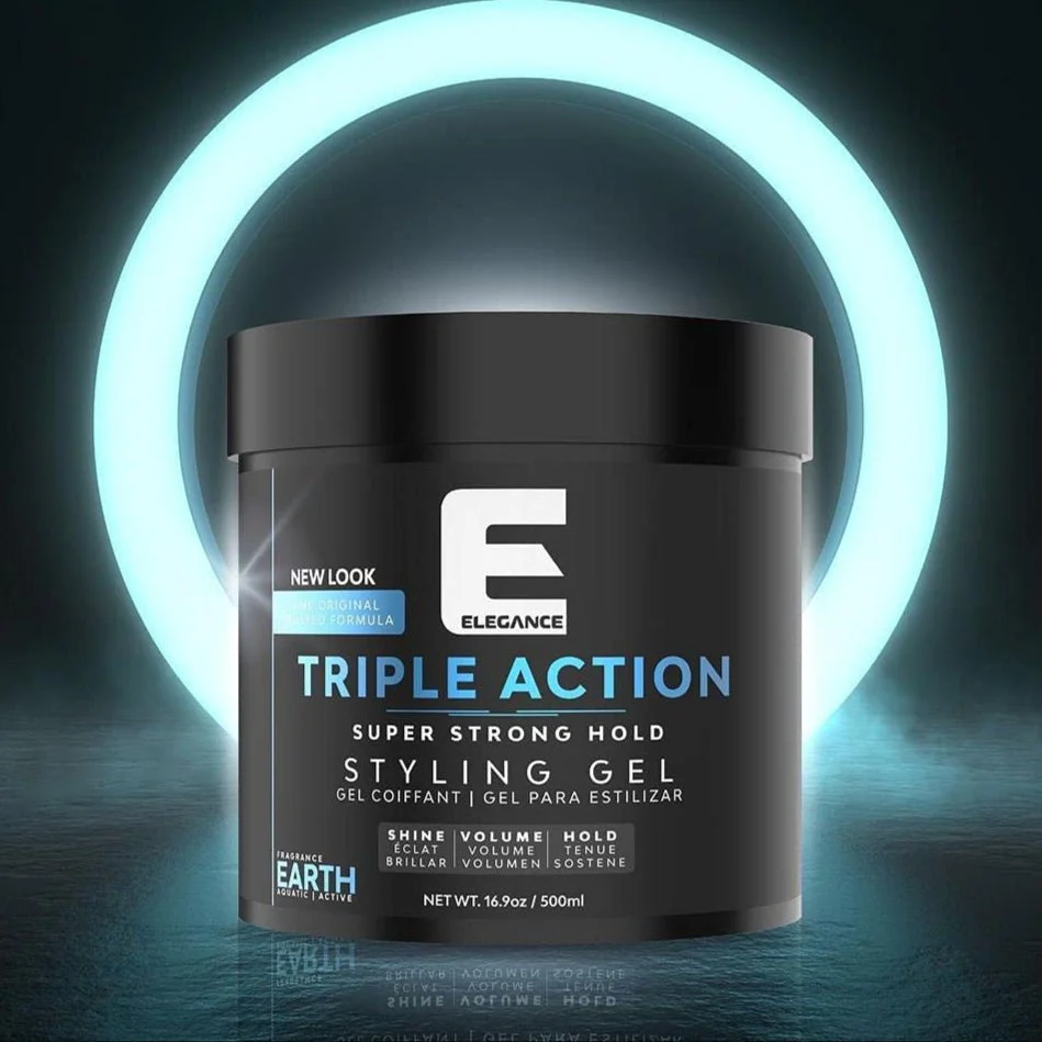 Elegance Triple Action Hair Gel β Manly Fragrance β 8.8oz/16.9oz - Image 2