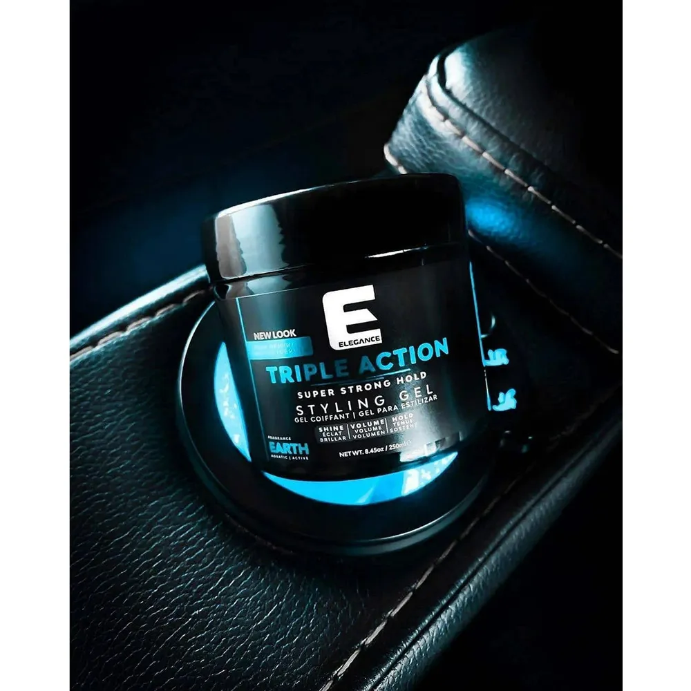 Elegance Triple Action Hair Gel β Manly Fragrance β 8.8oz/16.9oz - Image 3
