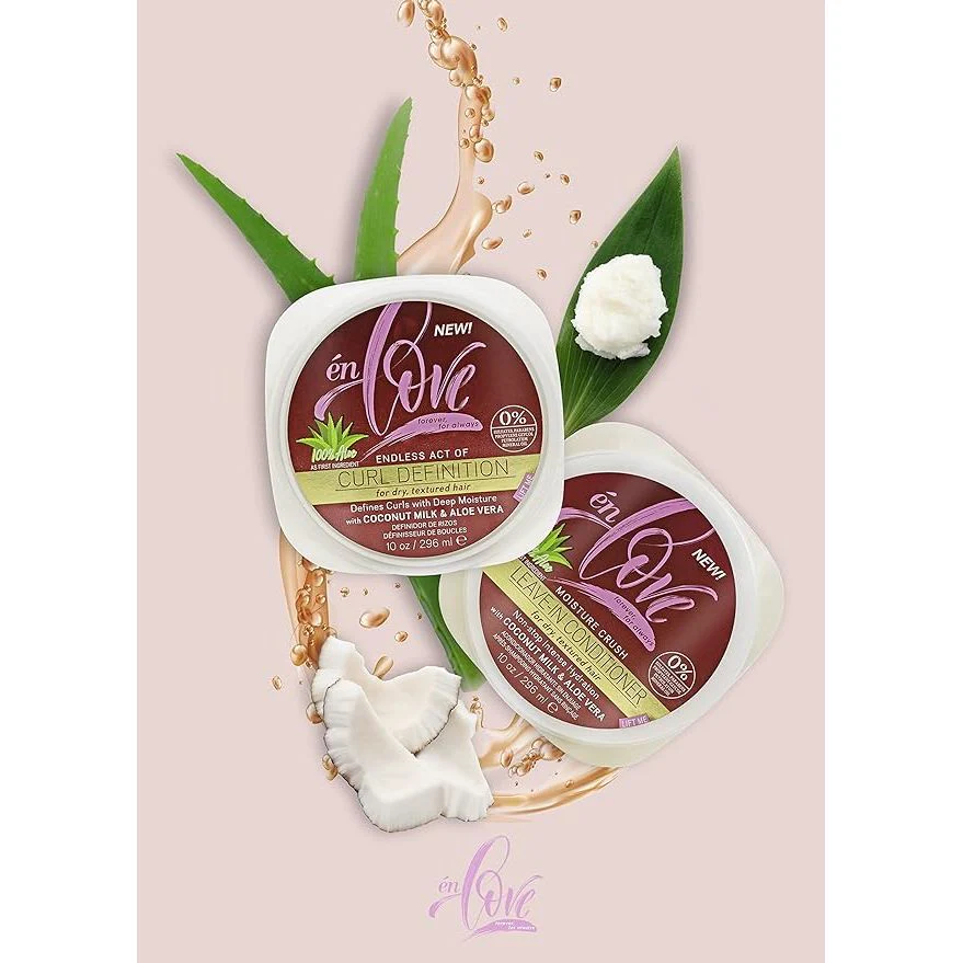 en Love Moisture Crush Leave-In Conditioner – Coconut Milk & Aloe Vera – 10 oz - Image 2