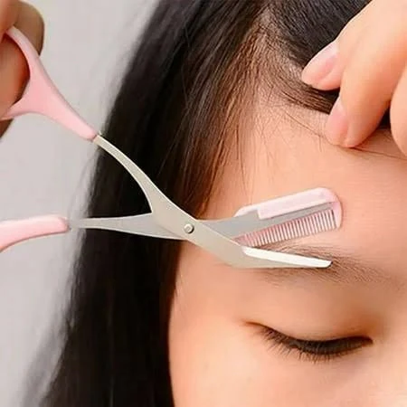 Eyebrow Scissors with Precision Comb โ Small Size