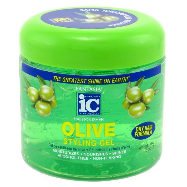Fantasia IC Hair Polisher Olive Styling Gel – 16 oz