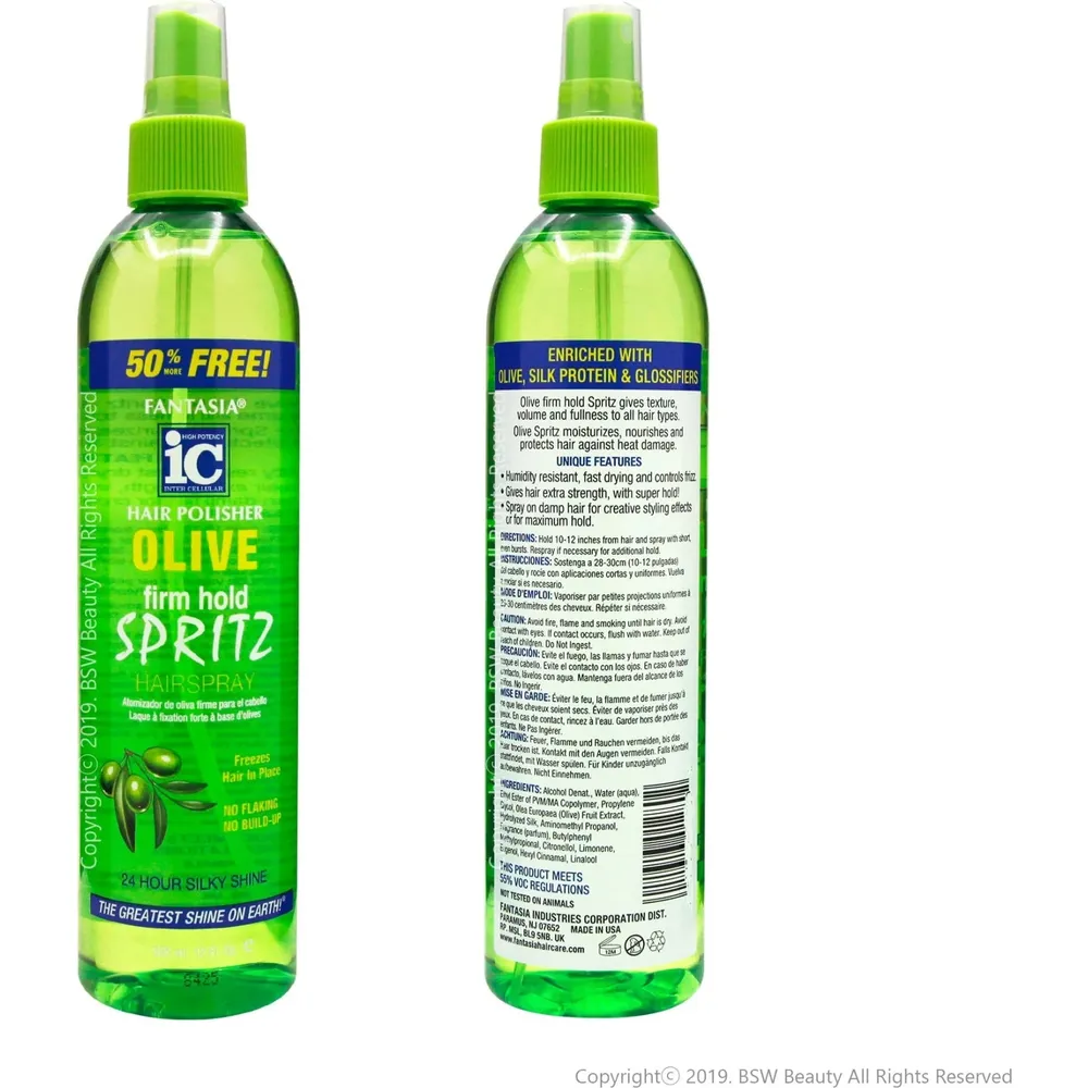 Fantasia IC Hair Polisher Olive Spritz Hair Spray - Image 2