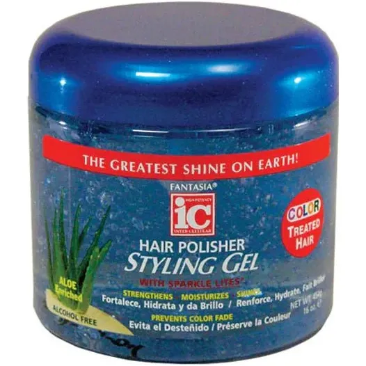 Fantasia IC Hair Polisher Styling Gel for Color Treated Hair 16oz
