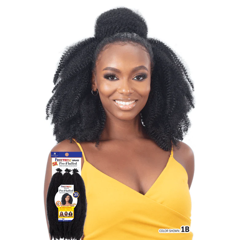 Shake n Go Freetress 3X Synthetic Braid - Pre-Fluffed Poppin' Twist 16" - Image 3