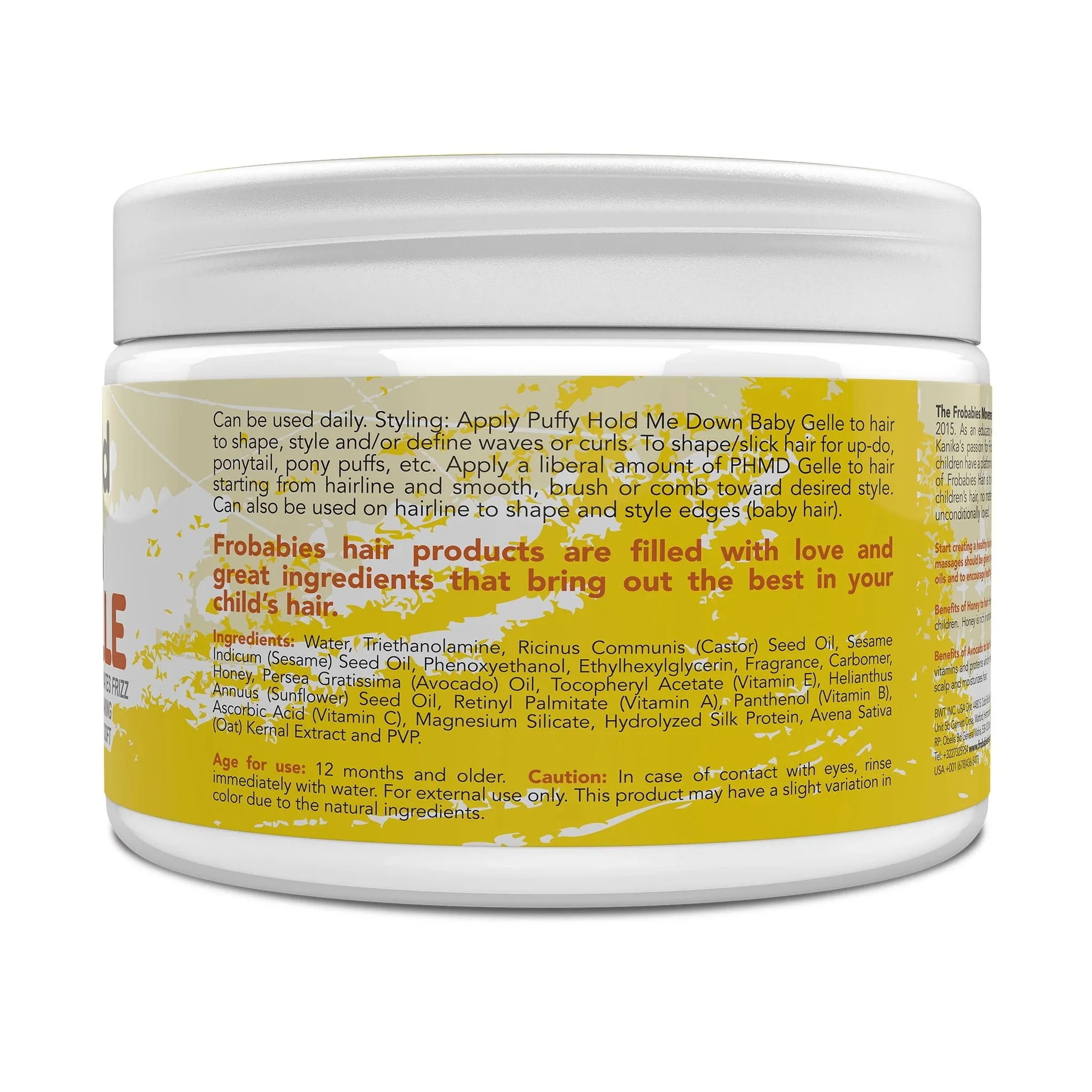 FroBabies Hair Puffy Hold Me Down Baby Gelle – 12oz - Image 5