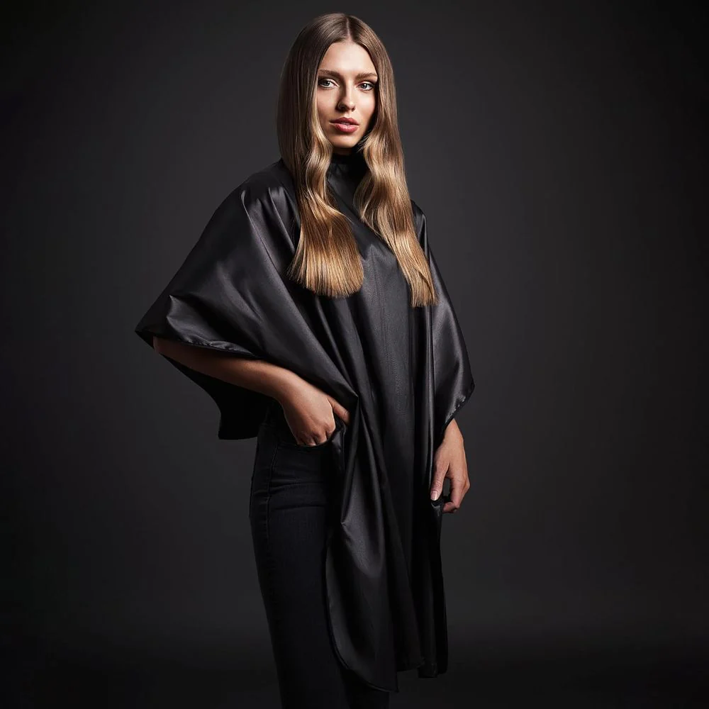 Fromm Premium Styling & Shampoo Capes – White & Gunmetal Pro Capes - Image 6