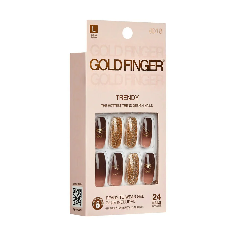 Gold Finger Trendy Nail Color โ Glossy Finish - Image 2
