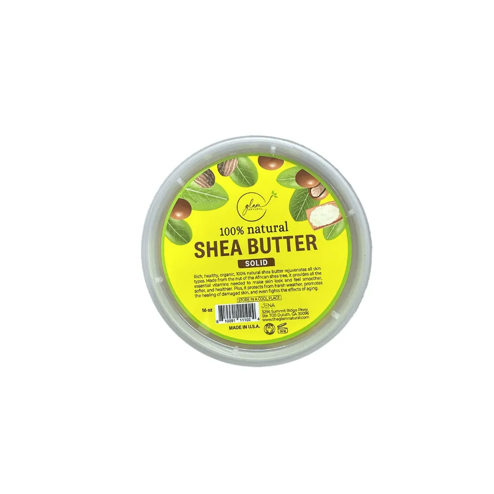 Glam Natural 100% Pure Shea Butter Solid – 16 oz