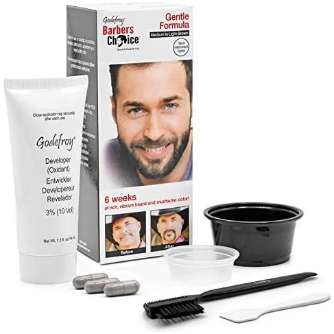 Godefroy Barber’s Choice Beard & Mustache Color – 2 Shades – 3 Applications - Image 5