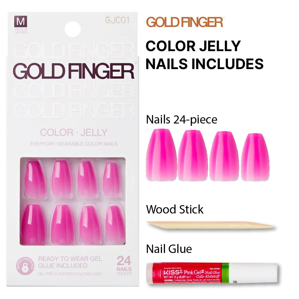 Kiss Gold Finger Jelly Nail Color