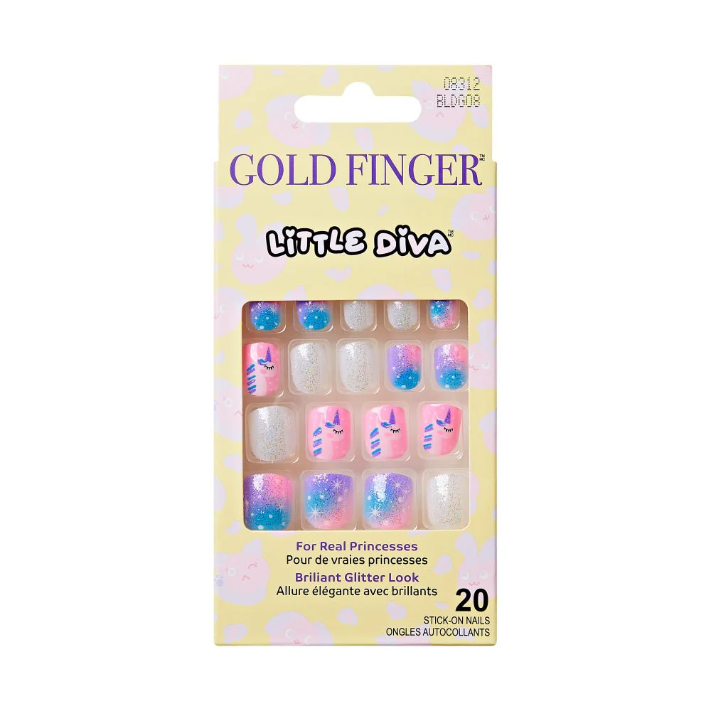 Gold Finger Little Diva Girl Nails β Glittery Press-On Art for Kids - Image 5