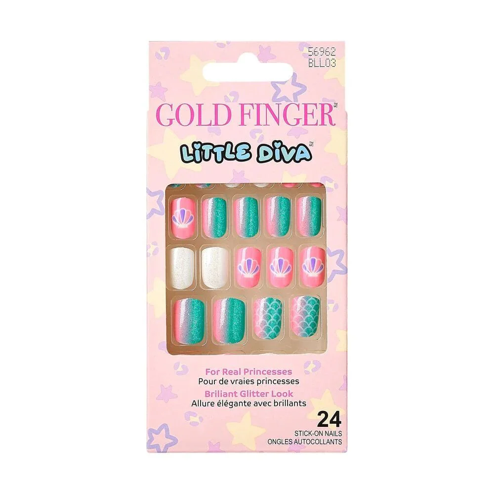 Gold Finger Little Diva Nails for Girls - On Nail Art for Kids - Image 5