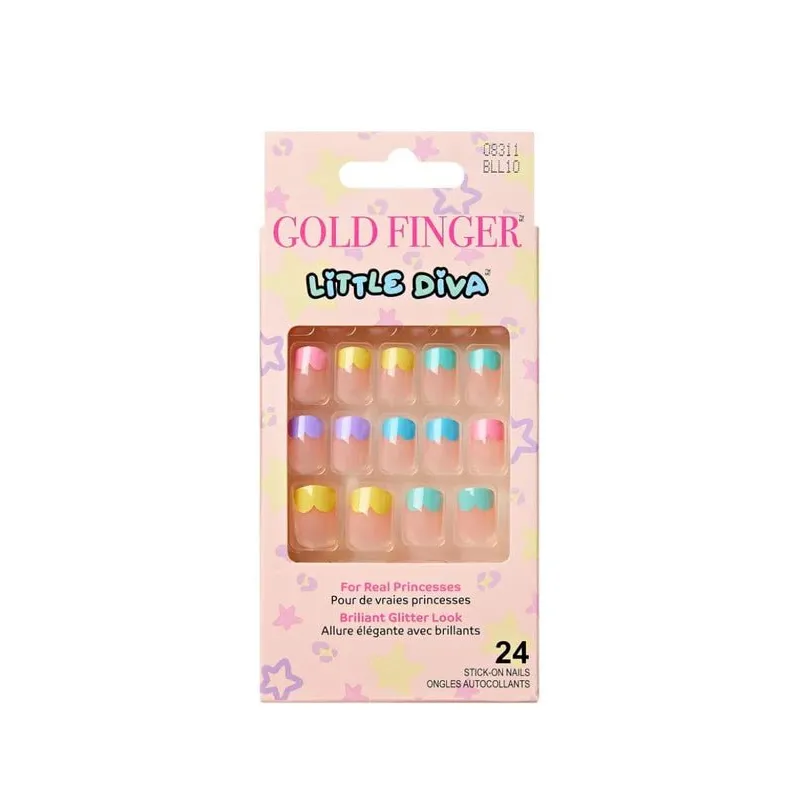 Gold Finger Little Diva Nails for Girls - On Nail Art for Kids - Image 7