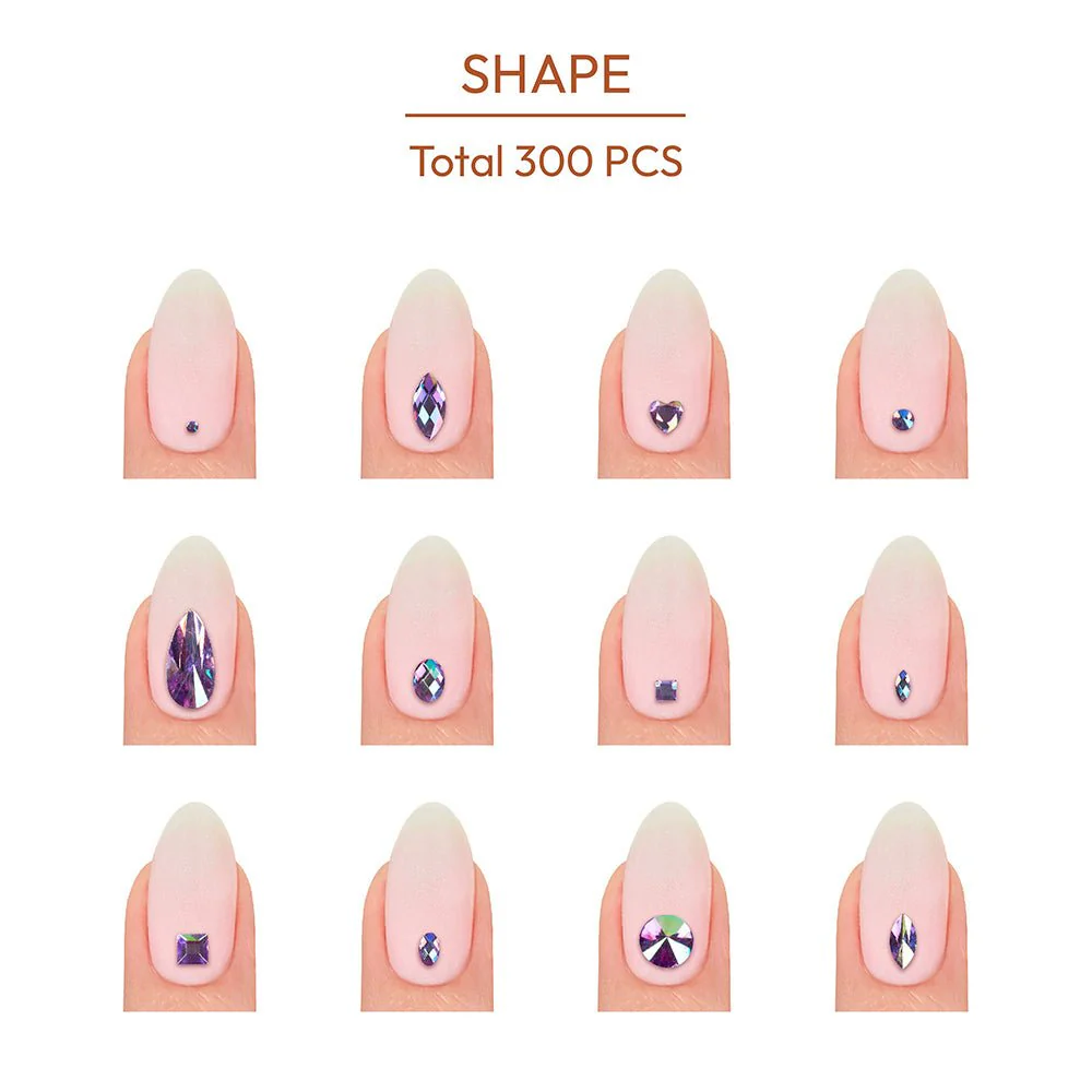 Gold Finger Multishape AB Rhinestones – 6 New Glue-On Styles - Image 11