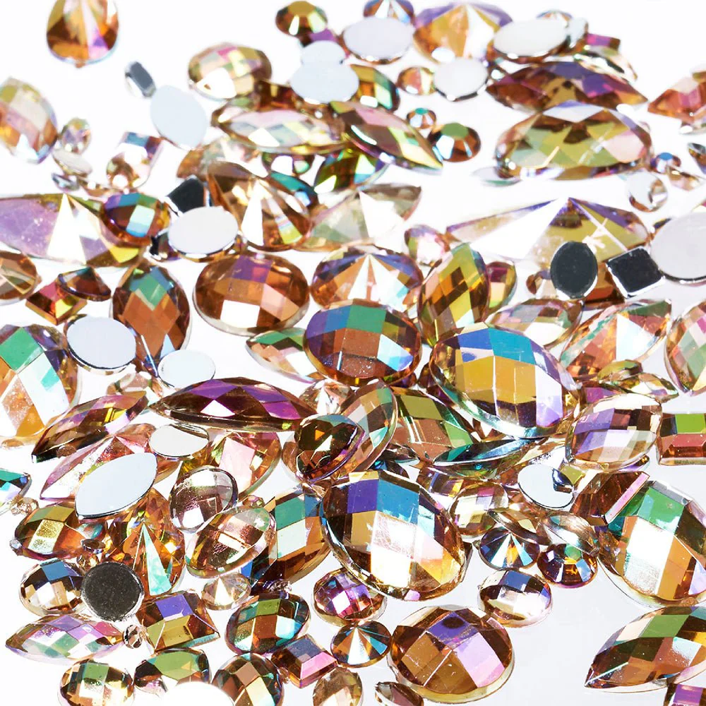 Gold Finger Multishape AB Rhinestones – 6 New Glue-On Styles - Image 4