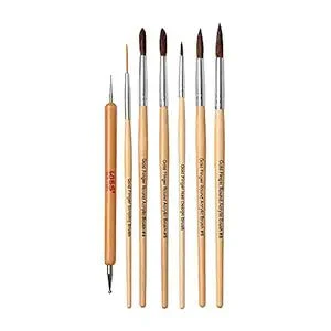 Gold Finger Nail Art Brush Set β Acrylic Brushes & Dotting Tools for Gel Design - Image 2
