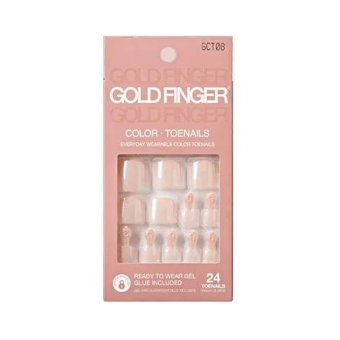 Gold Finger Solid Color Toenails β Gel-Look Press-On Pedicure - Image 7