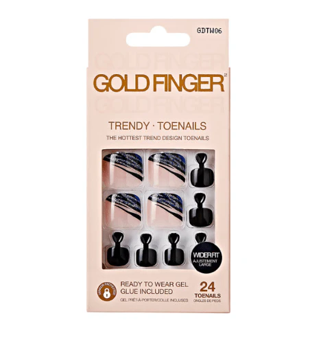 Gold Finger Trendy Wider Fit Toenails – Size 01–09 - Image 10