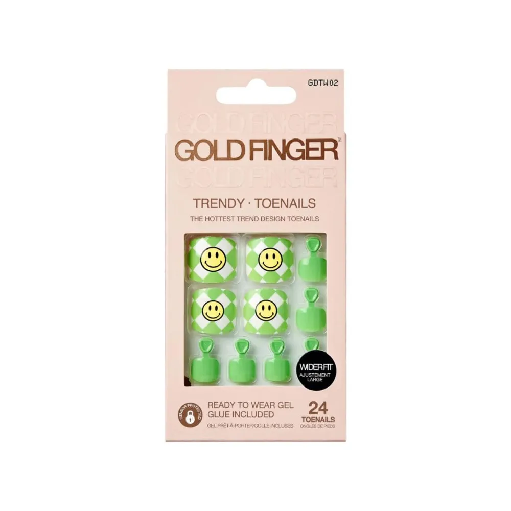 Gold Finger Trendy Wider Fit Toenails – Size 01–09 - Image 3