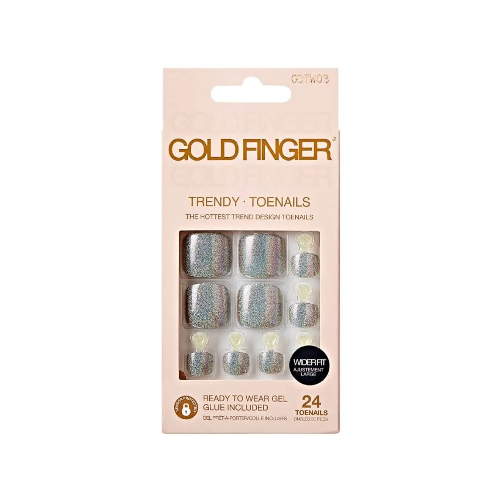 Gold Finger Trendy Wider Fit Toenails – Size 01–09 - Image 4