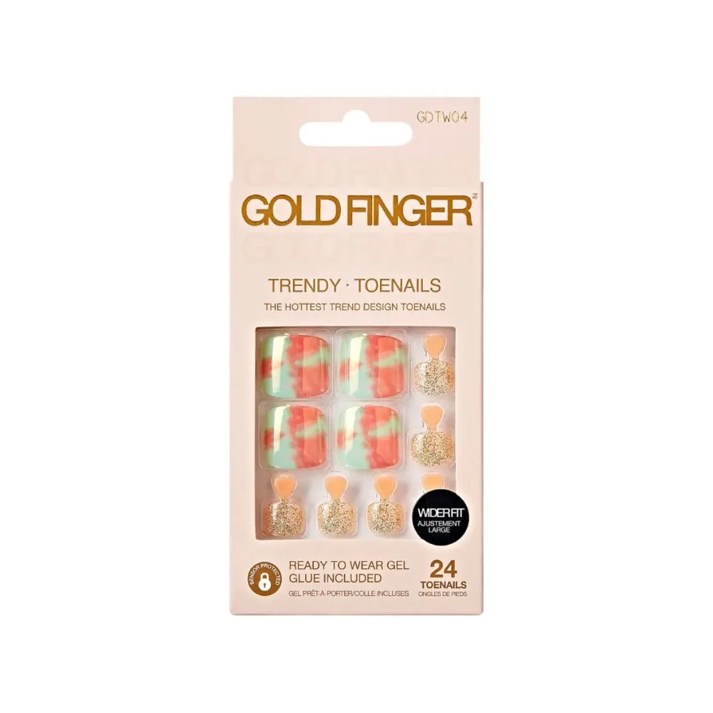Gold Finger Trendy Wider Fit Toenails – Size 01–09 - Image 5