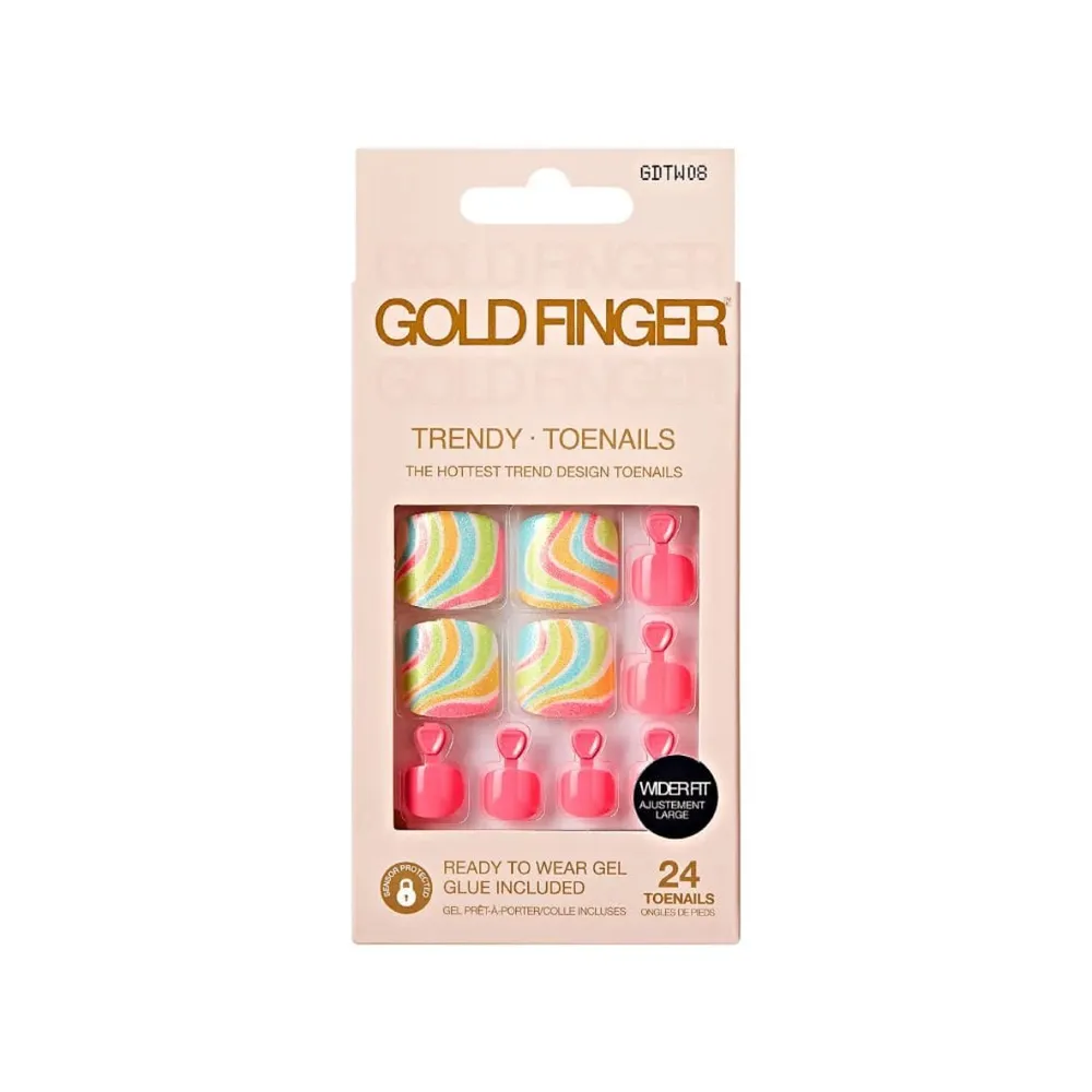 Gold Finger Trendy Wider Fit Toenails – Size 01–09 - Image 8
