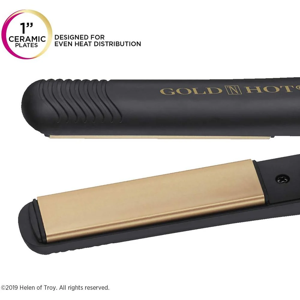 Gold N Hot Professional 1" Ceramic Tourmaline Straightening Iron - Image 2