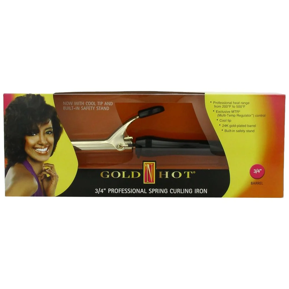 Gold 'N Hot Professional Spring-Grip Curling Iron, 3/4 Inch - Image 4