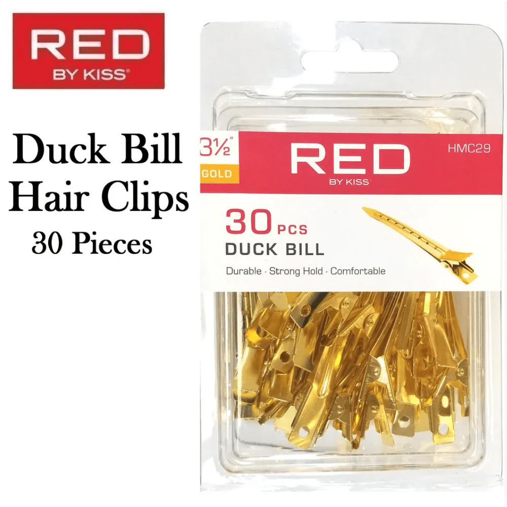 Red By Kiss Gold Duck Bill Clips β 30pcs