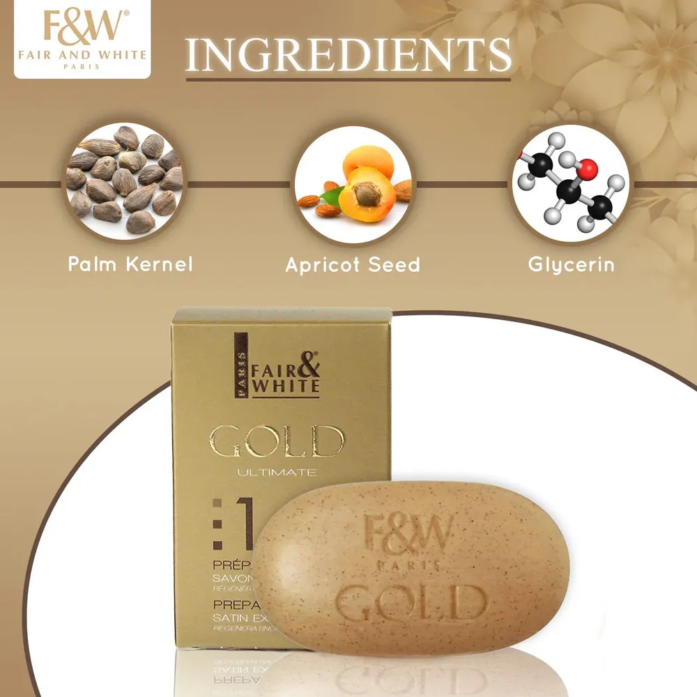 Gold Satin Exfoliating Soap Step 1 – 200 g - Image 3