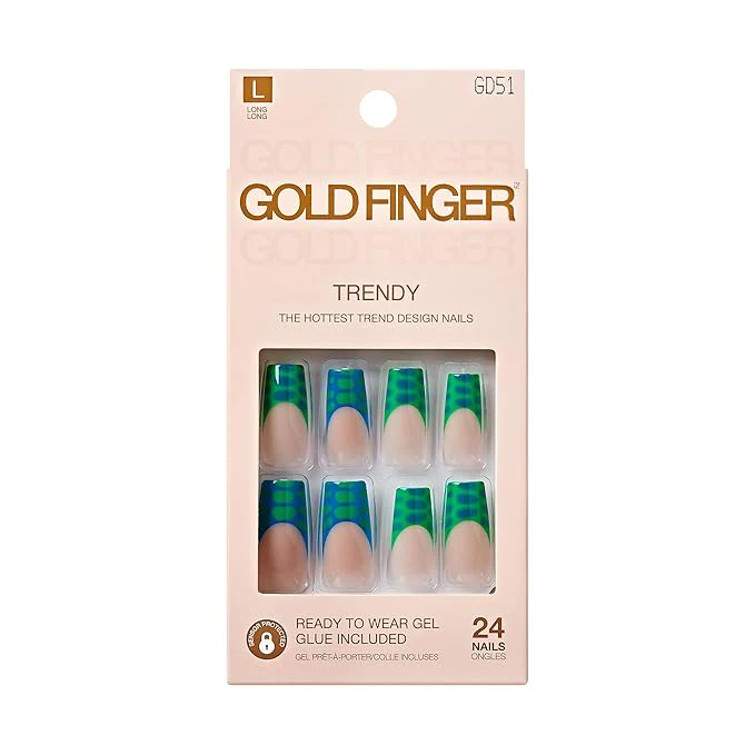 GoldFinger Trendy Press-On Nails – 24pcs Set - Image 10