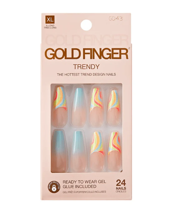 GoldFinger Trendy Press-On Nails – 24pcs Set - Image 14