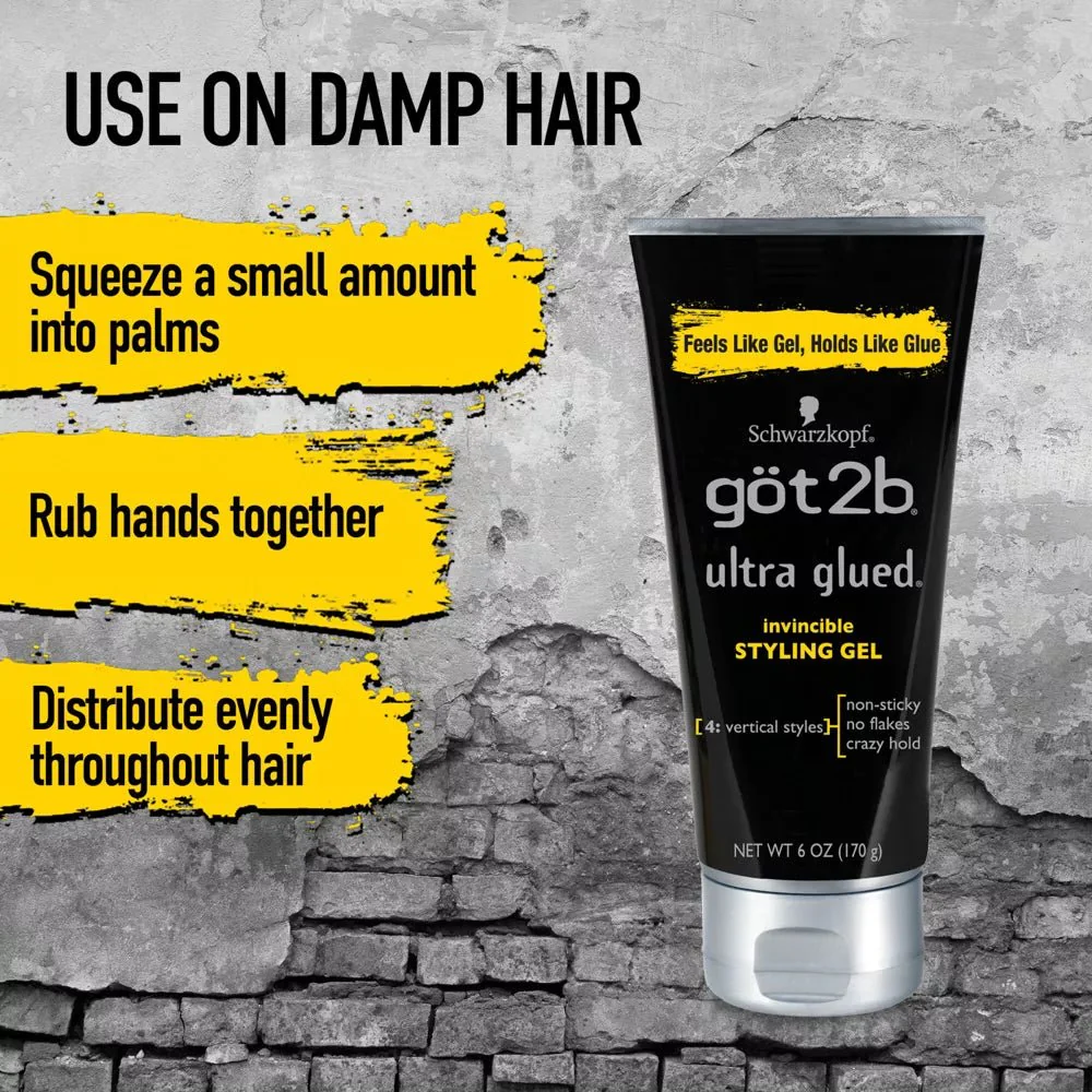 Got2b Ultra Glued Invincible Styling Hair Gel - 6 oz - Image 5