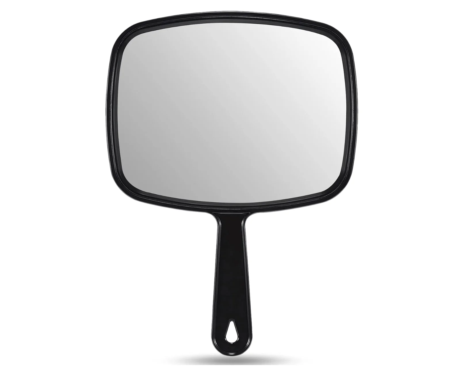 Hair Stylist Handheld Mirror with Handle - Black