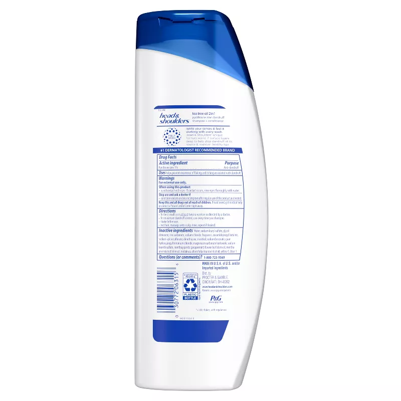 Head & Shoulders 2-in-1 Anti-Dandruff Shampoo and Conditioner - Tea Tree Oil 12.5 fl oz - Image 2