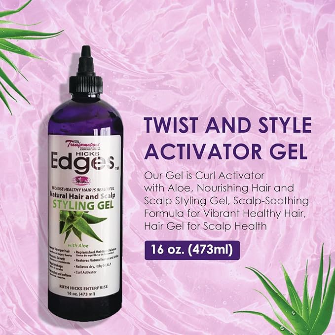 Hicks Edges Curl Activator and Styling Gel - 16 oz - Image 4