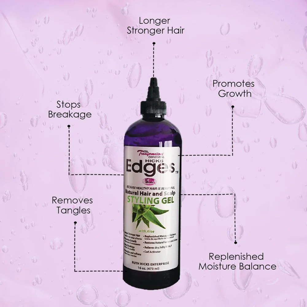 Hicks Edges Curl Activator and Styling Gel - 16 oz - Image 7