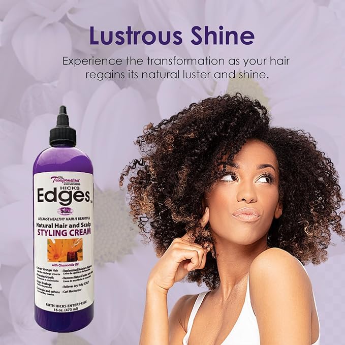 HICKS Edges Natural Hair & Scalp Styling Cream – 16oz - Image 3
