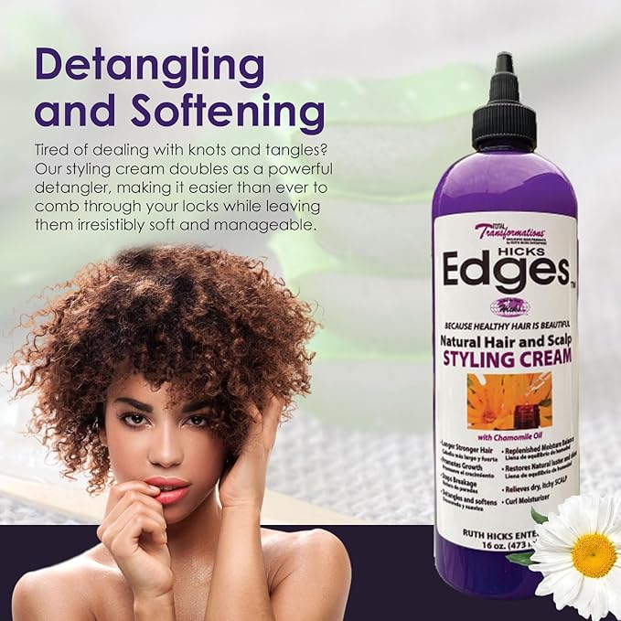 HICKS Edges Natural Hair & Scalp Styling Cream – 16oz - Image 5